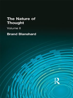 cover image of The Nature of Thought